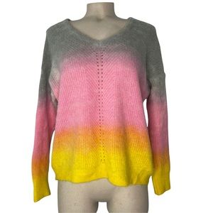 SARA CORSI Women's Tie-Dye Rainbow Baby Alpaca/Wool Blend Knit Sweater Small